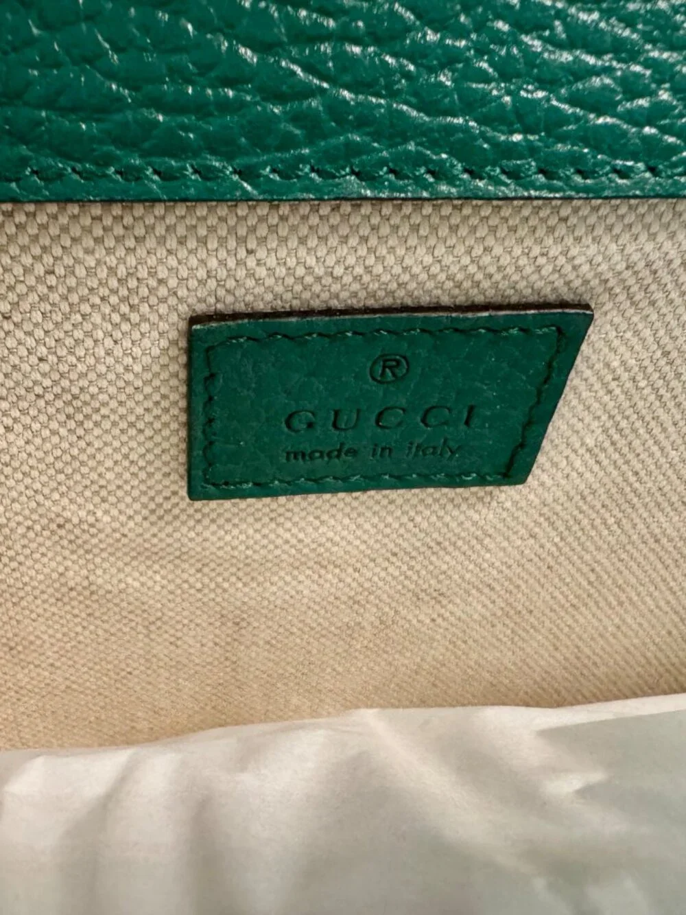 GUCCI Handbag Dionysus Dollar Calf/Strass Emerald #400249 CAOGX